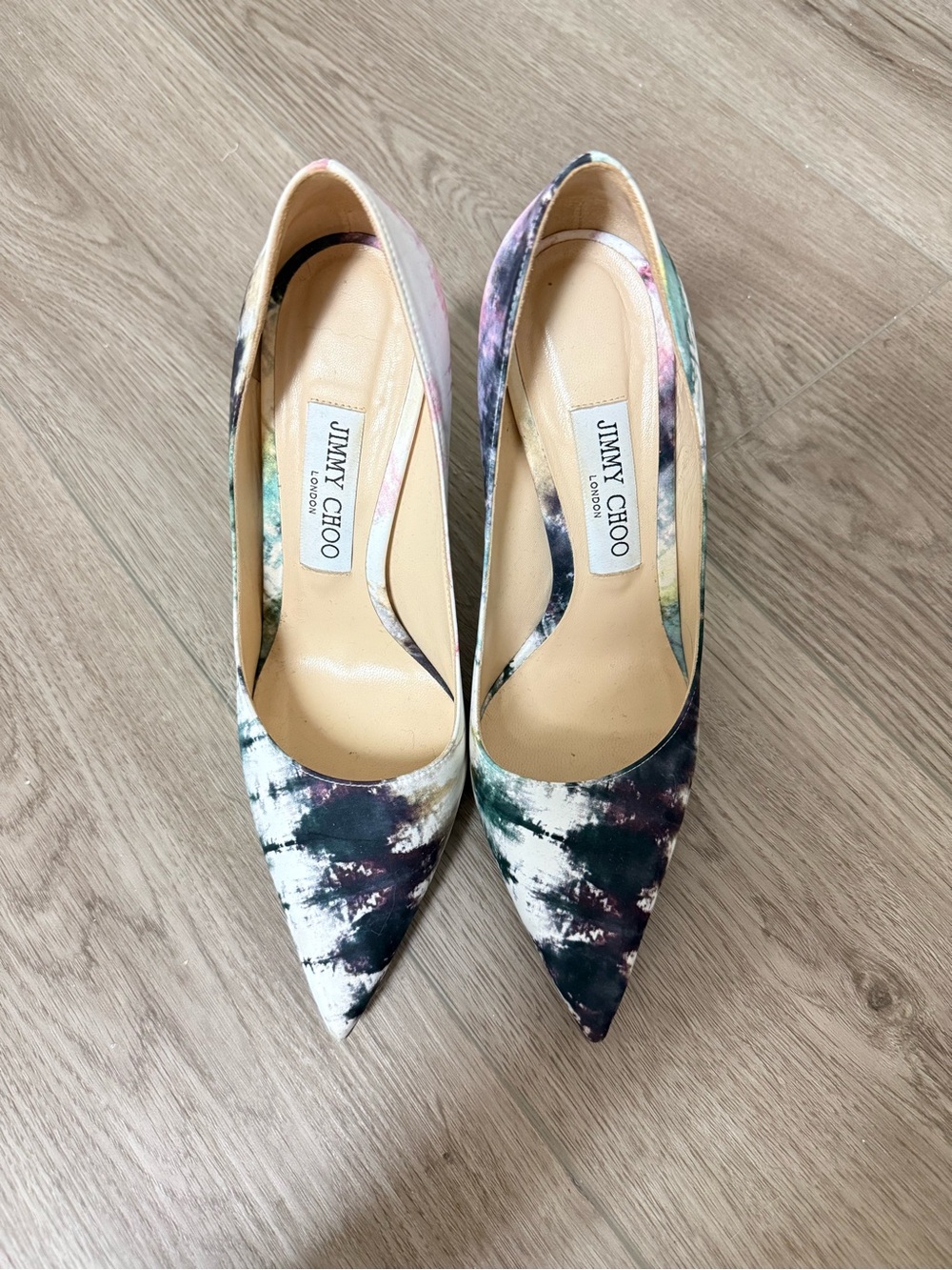 Jimmy Choo Multicolor Tie-Dye Pointed Toe Pumps Sz.38/7.5